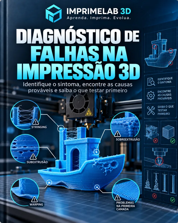 Capa ilustrativa de Diagnóstico de Falhas na Impressão 3D